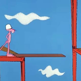 Pink Panther Comic Illustration