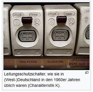 Alte Leitungsschutzschalter aus den 1960er Jahren