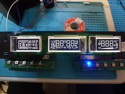 LCD-Display mit Temperaturanzeige und Steuerplatine