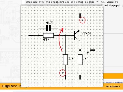 Schaltplan mit Transistor und Widerständen