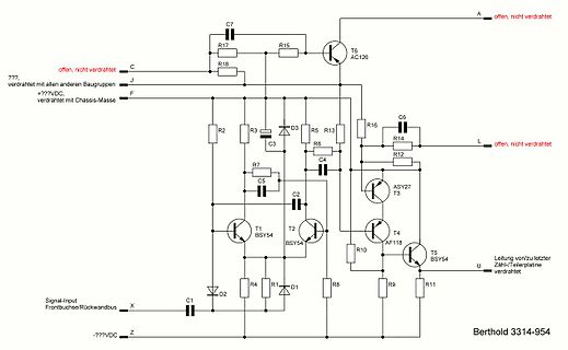 Schaltplan einer elektronischen Schaltung