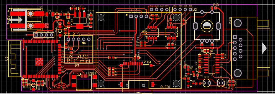 PCB-Layout einer Elektronikplatine