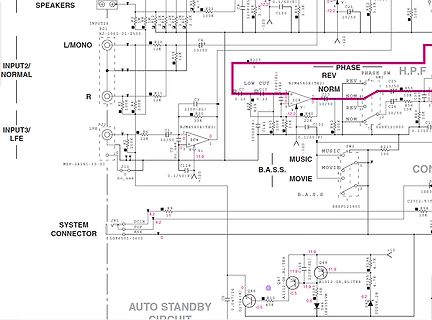 Schaltplan eines Audio-Verstärkers