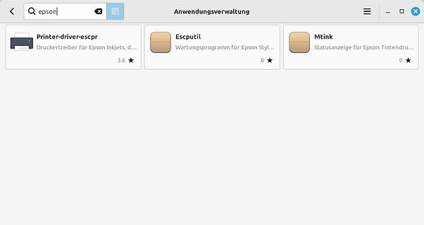 Anwendungsverwaltung mit Epson Software-Optionen