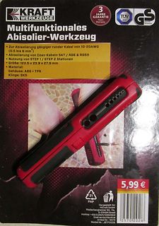 Verpackung eines Multifunktionalen Abisolier-Werkzeugs