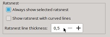 Einstellungen für Ratsnest-Darstellung