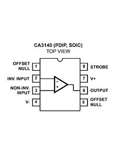 Pinbelegung CA3140 IC