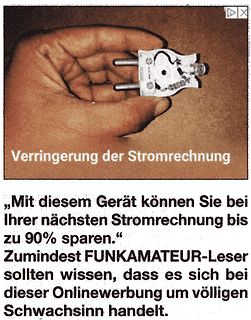 Meme über Stromspar-Werbung