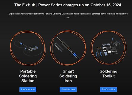 Werbebanner für FixHub Power Series Lötkits