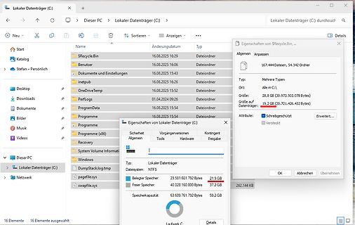 Windows Explorer Dateieigenschaften Fenster