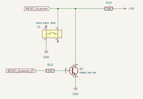 Schaltplan einer Reset-Schaltung mit Transistor