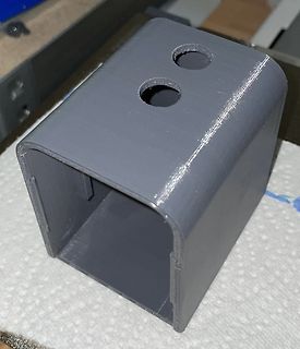 3D-gedrucktes graues Kunststoffgehäuse
