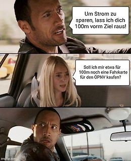 Meme mit Dwayne Johnson und einer Frau