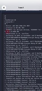 Textauszug aus einer Softwarekonfiguration oder Logdatei