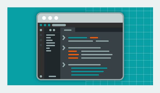 Illustration eines Code-Editors