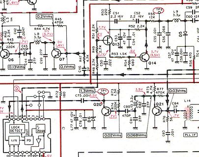 Ausschnitt eines elektronischen Schaltplans