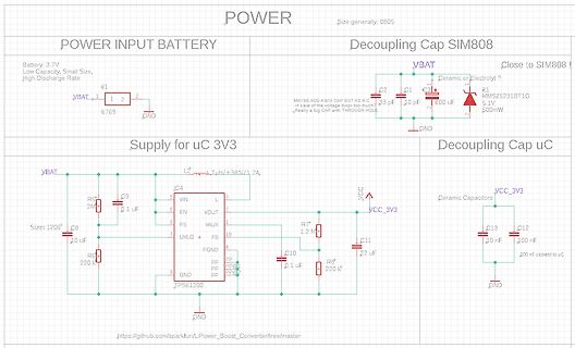 Schaltplan einer Spannungsversorgung mit Boost-Converter