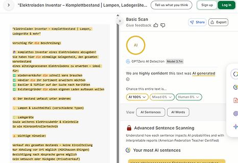 KI-Textdetektor Analyse eines Textes