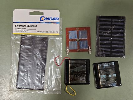 Verschiedene kleine Solarzellen