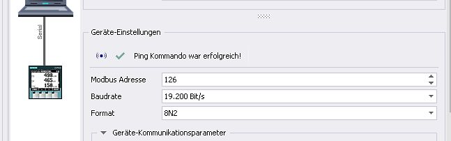 Software-Einstellungen für Modbus-Kommunikation