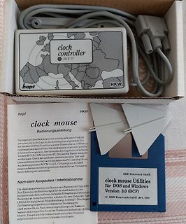 Verpackung und Anleitung eines Hopf HKW Clock Controller DCF 77