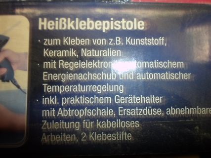 Verpackung einer Heißklebepistole