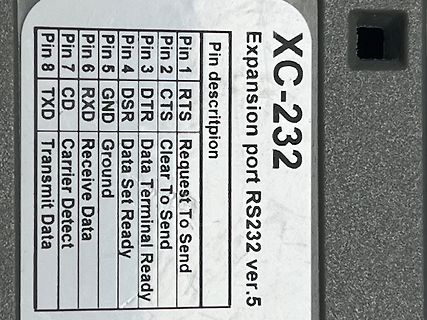 Pinbelegung einer RS232-Erweiterung XC-232
