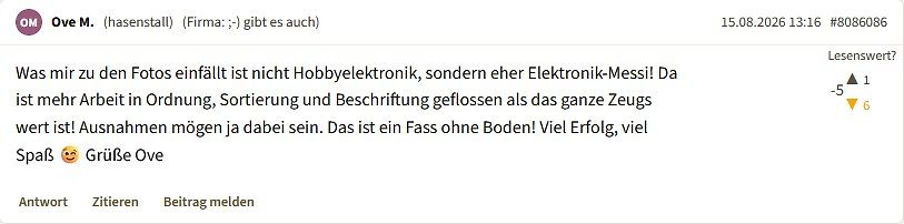 Screenshot eines Forenbeitrags