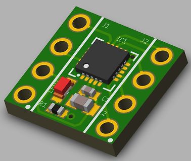3D CAD Ansicht eines PCB Layouts