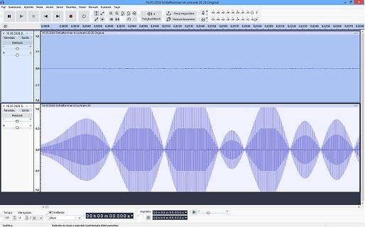 Audioschnittstelle mit Wellenform-Anzeige