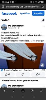 Facebook-Screenshot eines Videos über Schottel Pump Jet