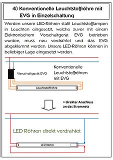 Vergleich Konventionelle Leuchtstoffröhren vs. LED-Röhren Verdrahtung