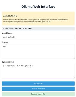 Ollama Web Interface Benutzeroberfläche