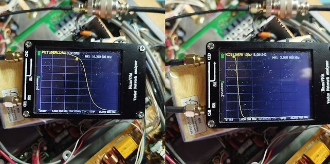 NanoVNA Messungen auf Display