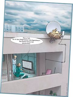 Comic über durchgebrannten Bildprozessor