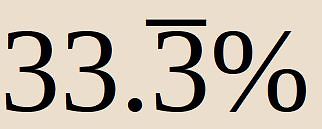 Zahl 33,3%