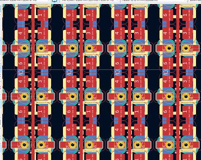 Ausschnitt eines Leiterplatten-Layouts