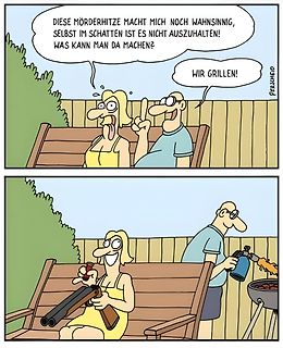 Comic über Hitze und Grillen