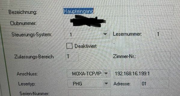 Konfigurationsmenü einer Steuerungseinheit