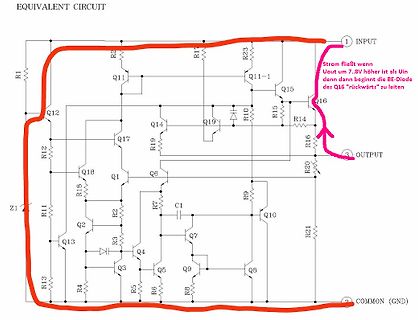 Schaltplan eines elektronischen Schaltungselements