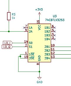 Schaltplan eines Multiplexers 74CBTLV3253