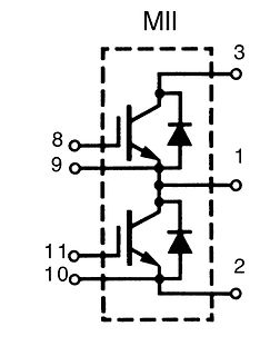 Schaltplan eines Leistungshalbleiter-Moduls