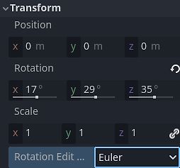 Transformationsmenü einer 3D-Software