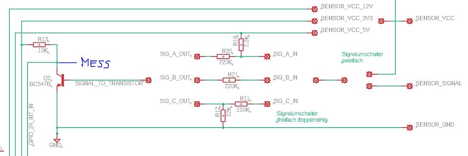 Schaltplan eines Sensor-Anschlusses