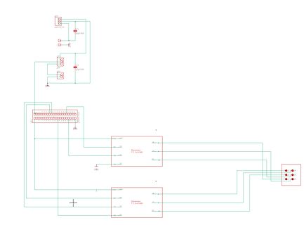 Schaltplan mit RS485-Wandlern und Mikrocontroller