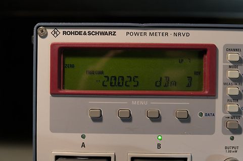 Rohde & Schwarz Leistungsmesse Display