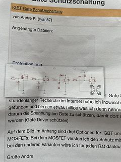 Forumbeitrag über IGBT Gate Schutzschaltung mit Schaltplänen