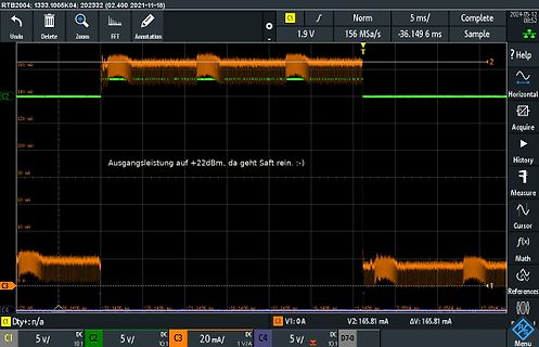 Oszilloskop-Messung eines Stromsignals