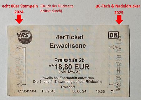 Fahrkarte VRS 4erTicket Erwachsene