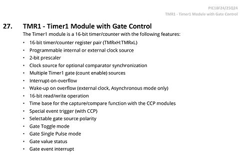 Datenblatt Text zum TMR1 Timer1 Modul